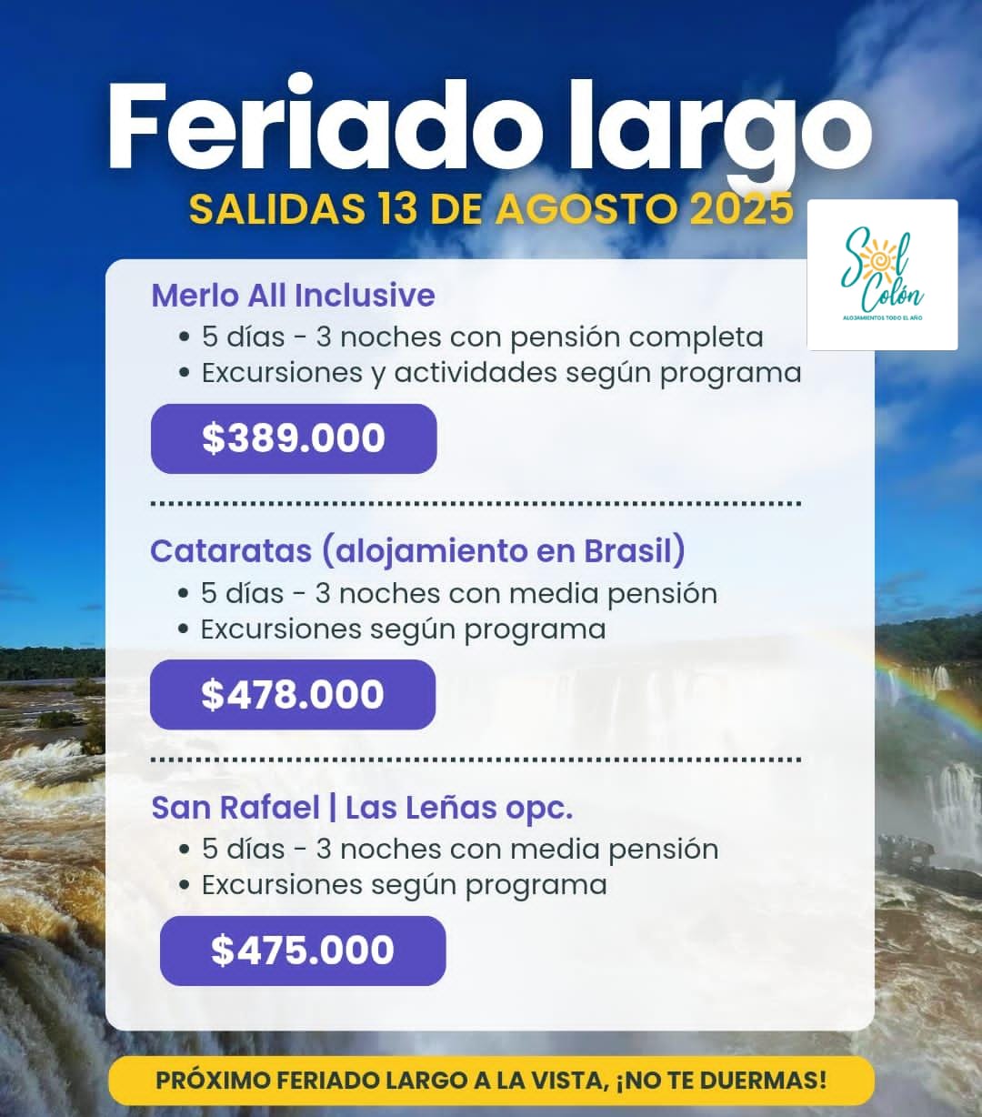 Feriados con Sol Colon