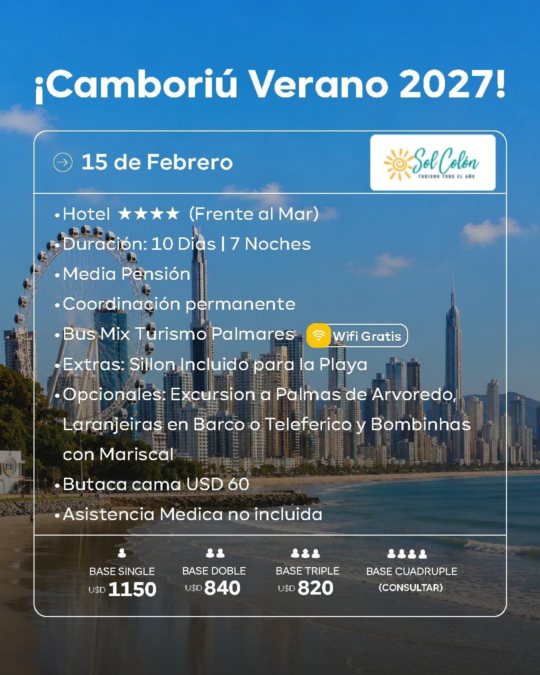 CAMBORIÚ VERANO 2027                     15 DE FEBRERO