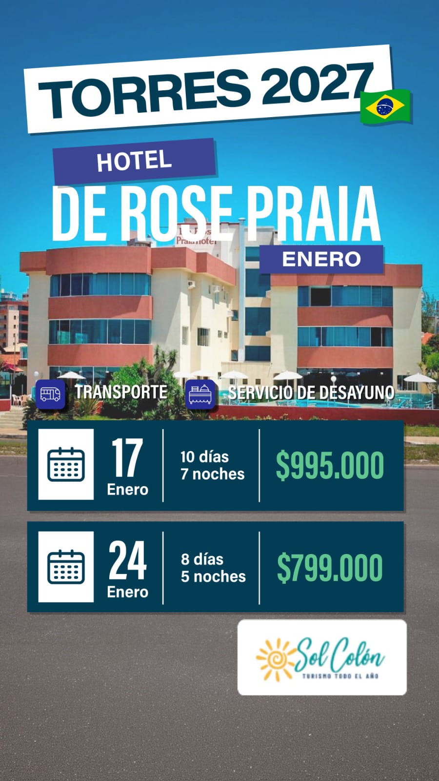 Torres – Hotel Praia– Enero 2027